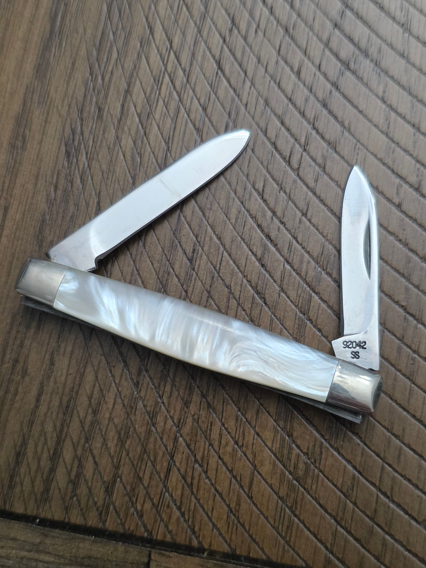 1984 Case XX Imitation Pearl Handle Pen Knife with New Grind Blades