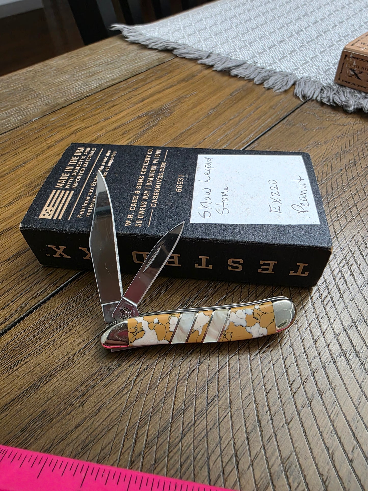 2007 Case XX Snow Leopard Stone EX220 Case Exotic Series