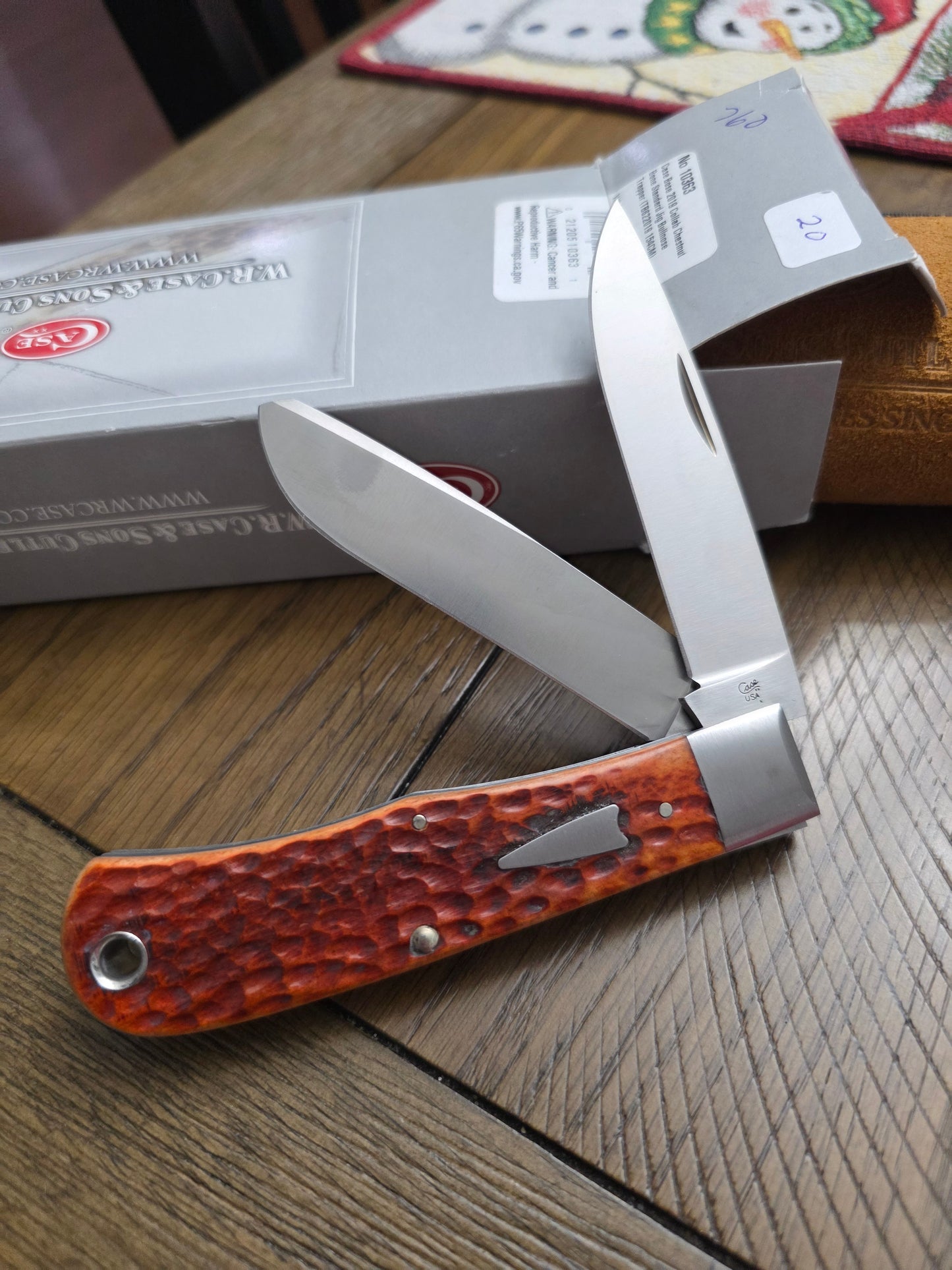 2019 Case XX Tony Bose Standard Bullnose Trapper Chestnut Bone 10363