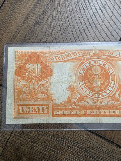 1922 $20 Gold Certificate Large Note - Very Good Shape
