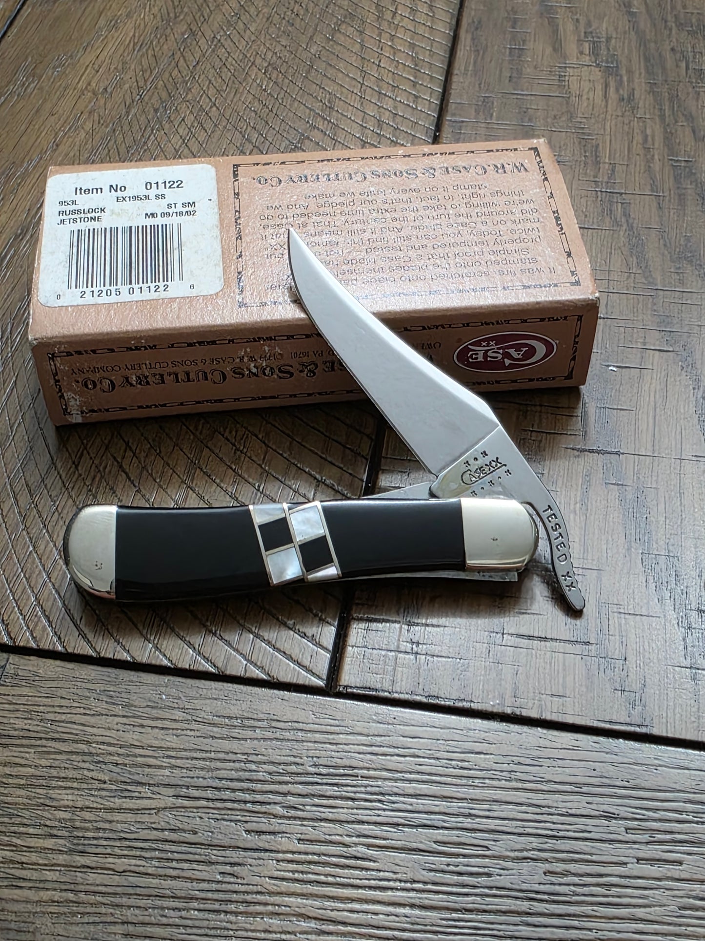 2002 Case XX Russlock Black Jetstone EX1953L - 01122