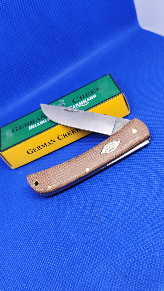 The Hillbilly Farmhand - Brown Burlap Micarta Handles - GCFH037MBR