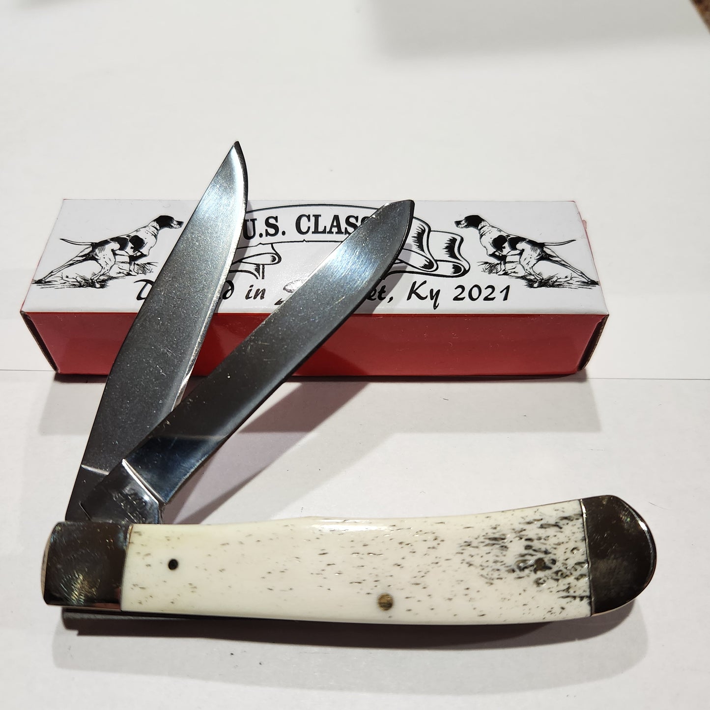 US CLASSIC Trapper 40WBN Phil 4:13 Smooth White Bone