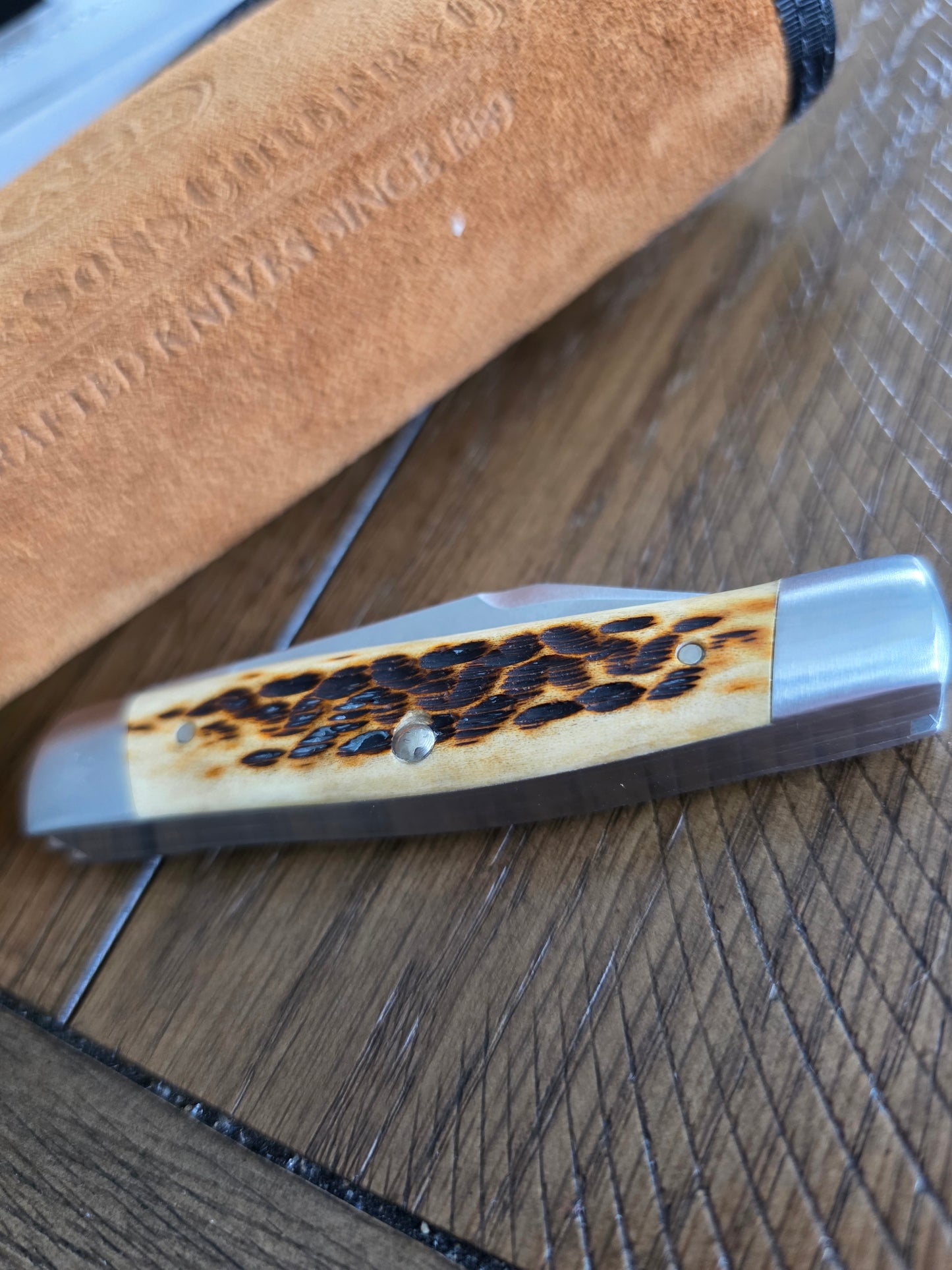 2015 Case XX Tony Bose Cattle Knife Chestnut Bone 07223 154CM