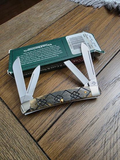 2003 Case XX 6452 Black Diamond Congress Bone Handle 06122 NIB SFO