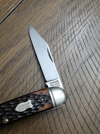 Schrade Walden 804 Big Whittler Jigged Delrin 3 Blade