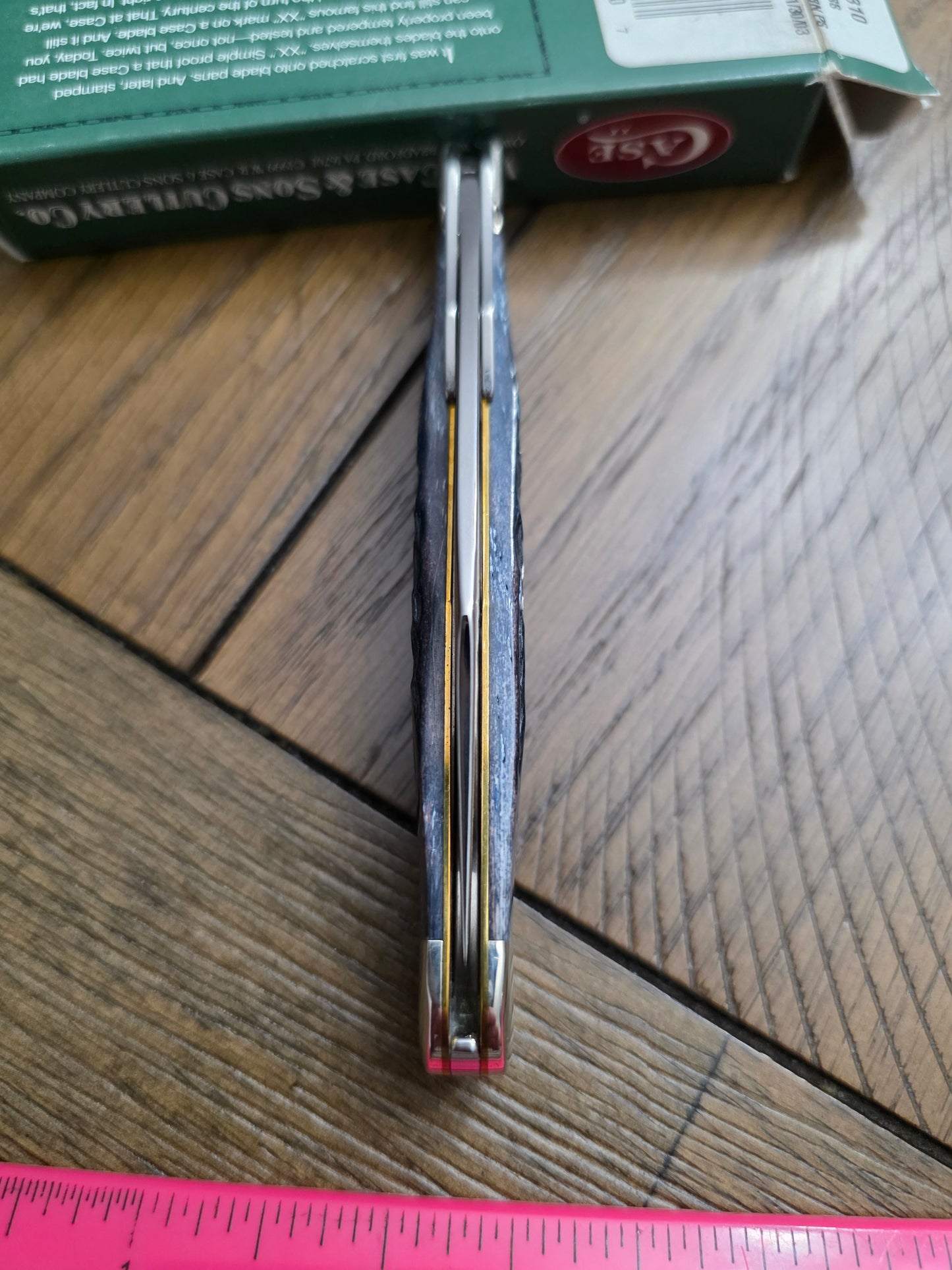 2003 Case XX Midnight Bone Tested XX Cheetah Silver Script - 01310