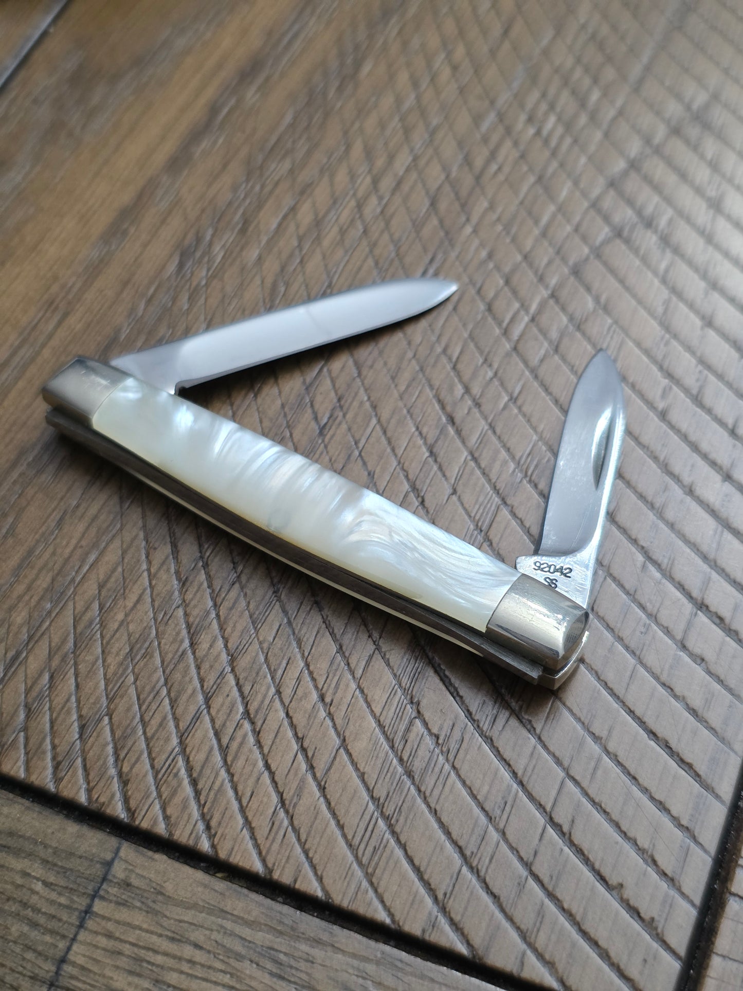 1984 Case XX Imitation Pearl Handle Pen Knife with New Grind Blades