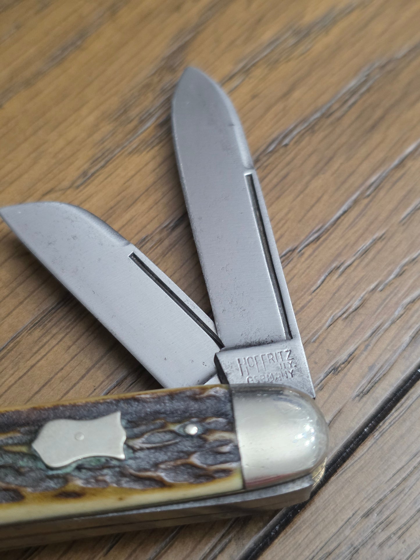 Hoffritz - Equal End Stockman Cattle Knife - Long Pull - Stag Handle