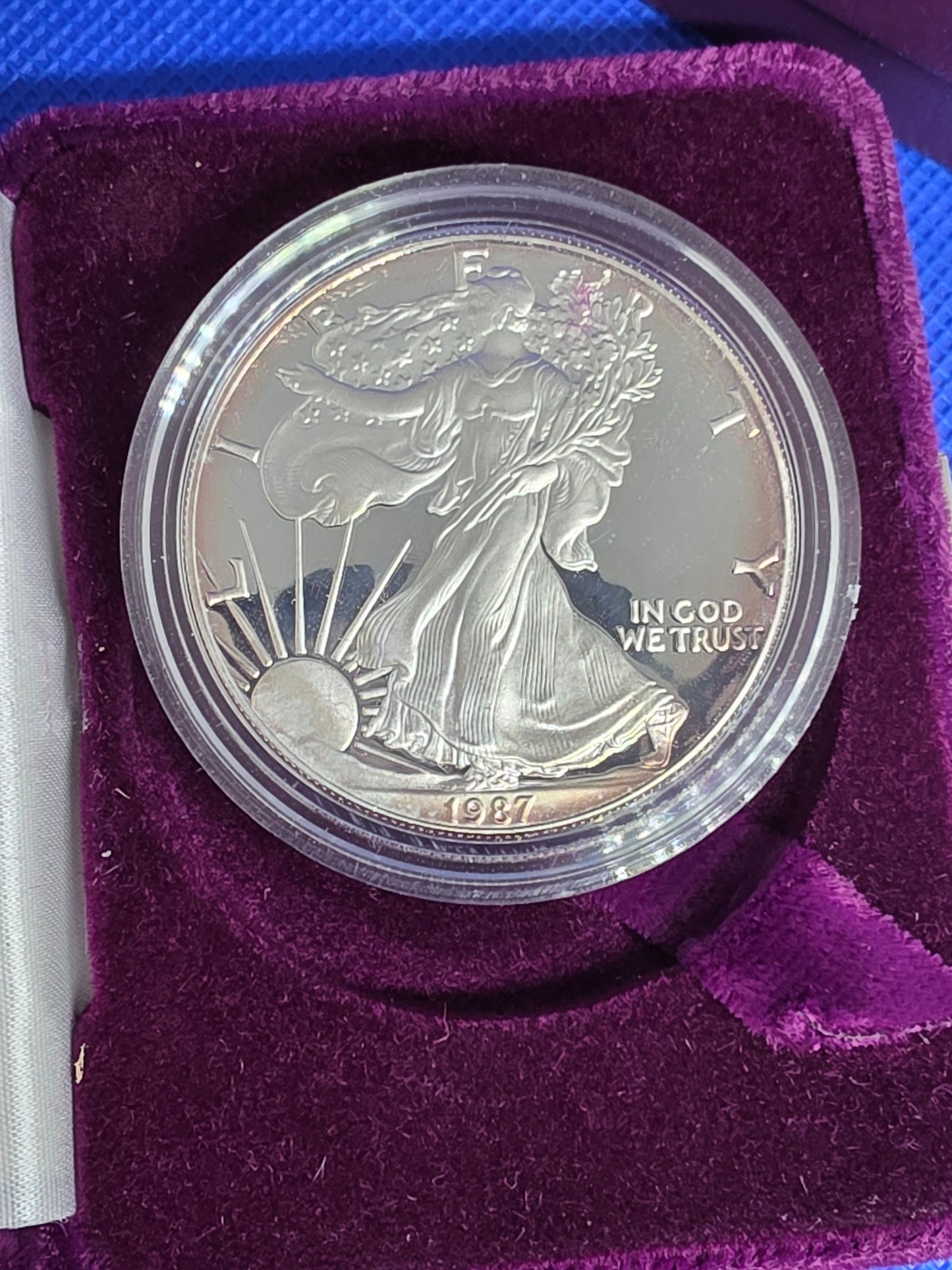1987 SAE Proof Silver American Eagle $1 New in Box