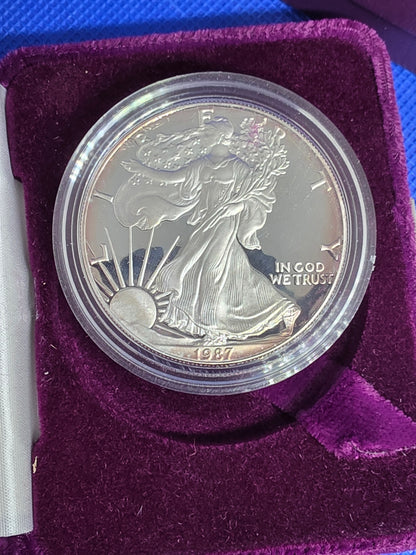 1987 SAE Proof Silver American Eagle $1 New in Box