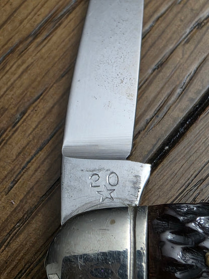 John Primble Belknap Bone Handle Muskrat with Etch - Unused