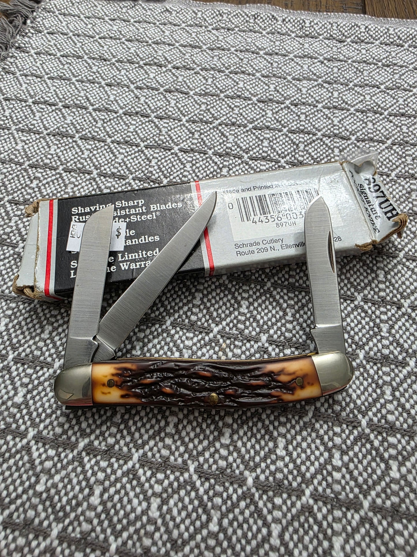 Schrade Uncle Henry 897UH Stagalon Handle Stockman USA Made!