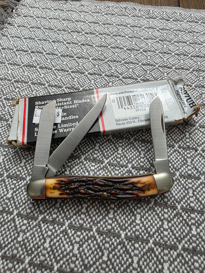 Schrade Uncle Henry 897UH Stagalon Handle Stockman USA Made!