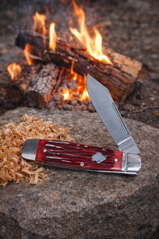 RoseCraft Barren Fork Jack Red Jigged Bone