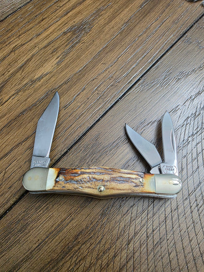 Buck Creek Stag Whittler 3 Blade unused VERY NICE!