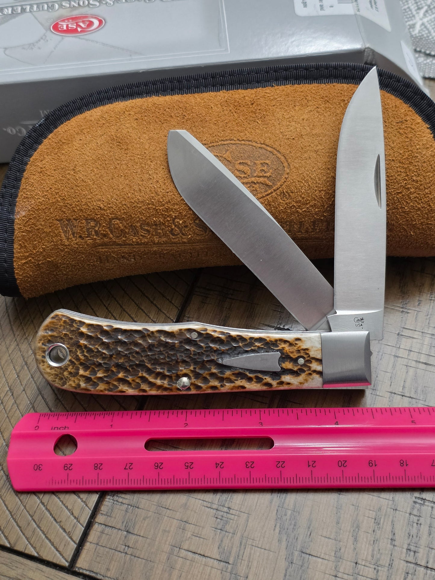 2019 Case XX Tony Bose Standard Bullnose Trapper Amber Bone