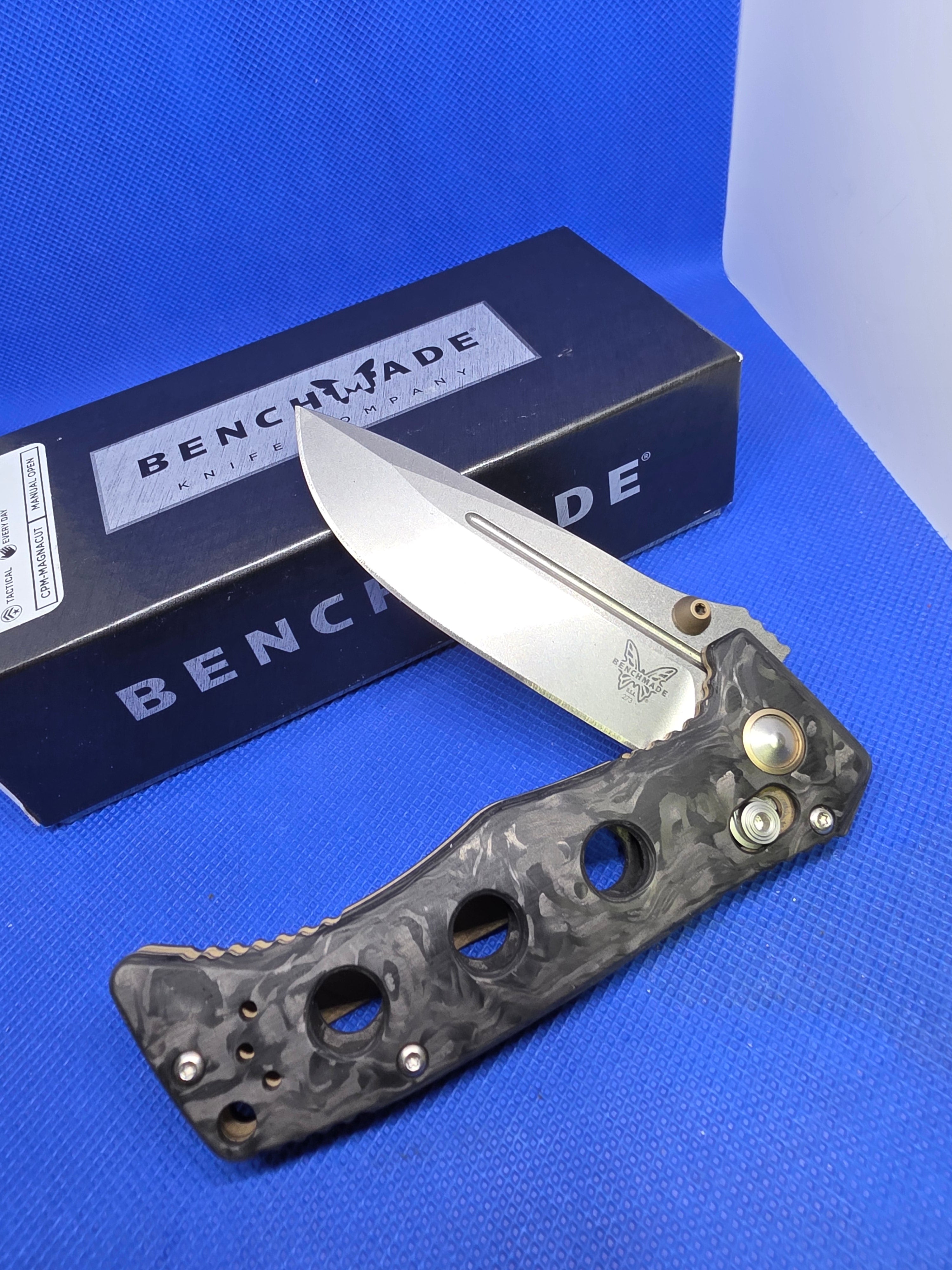 Benchmade 273-03 Mini Adams Carbon Fiber CPM Magnacut - New - Black Cl ...