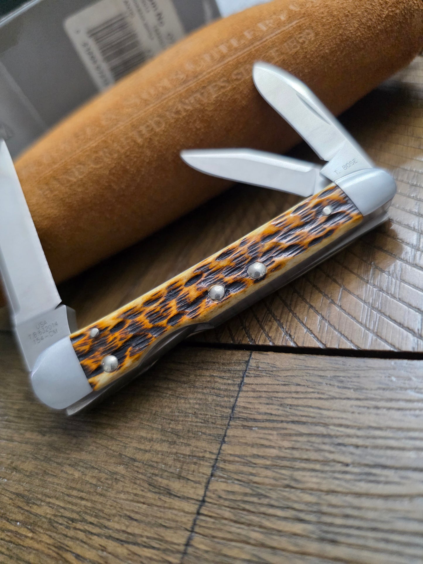 2014 Case XX Tony Bose Lockback Whittler Antique Bone 154CM - 07215