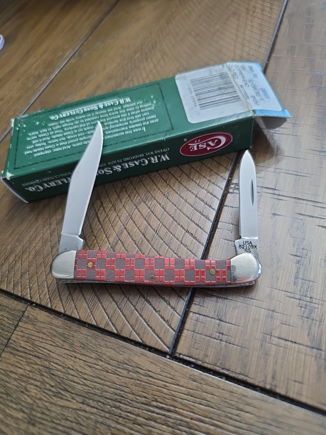 2005 Case XX Mini Copperhead 62109x Red Chexx Collection Red Bone 8969