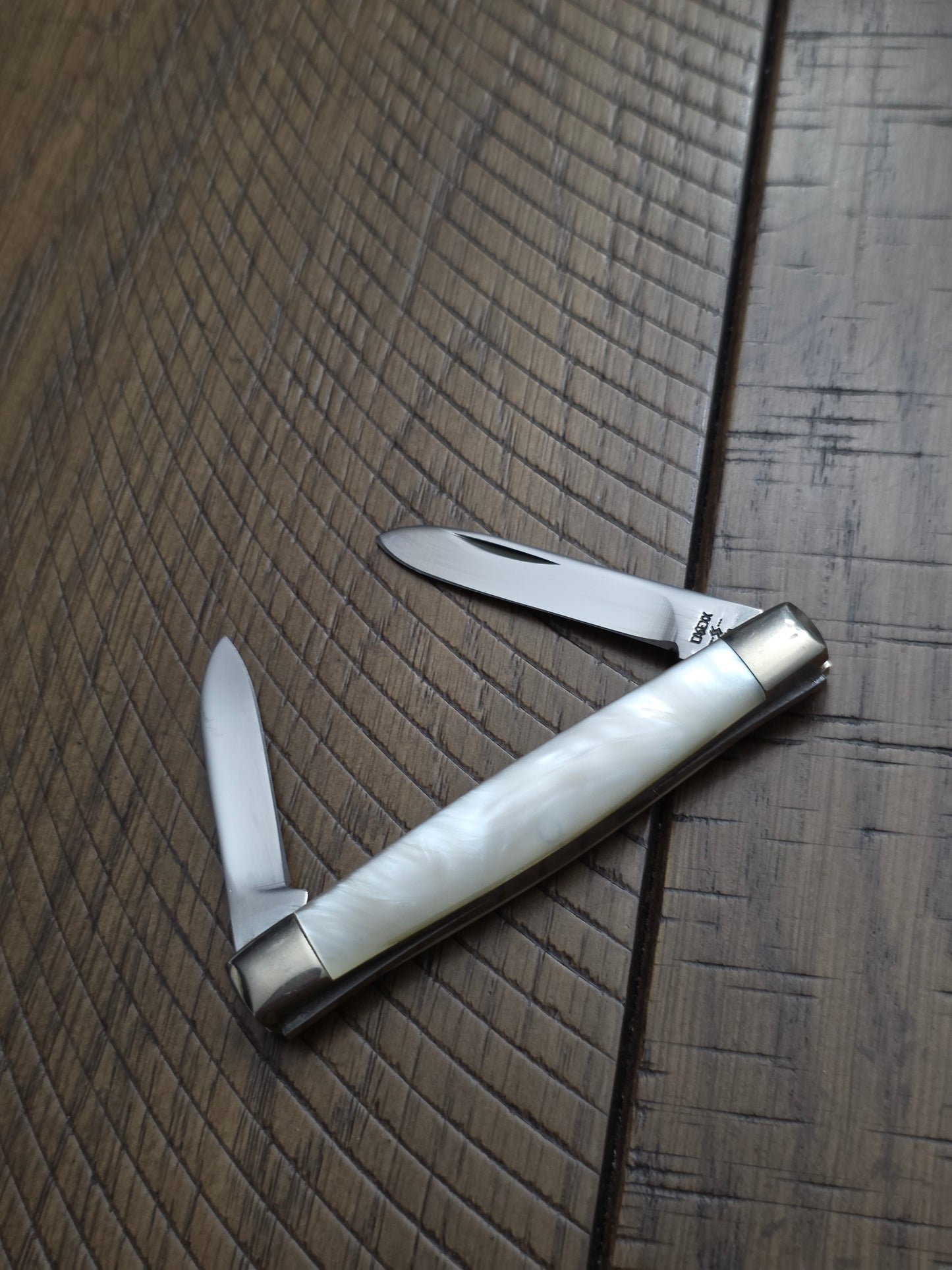 1984 Case XX Imitation Pearl Handle Pen Knife with New Grind Blades