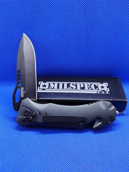 Milspec USA Orange EMS Pocket Knife YC-S-8310-EMS