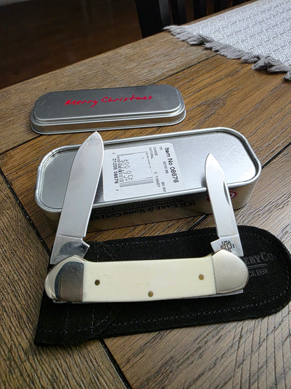 2007 Case XX Natural Bone Canoe Christmas Knife NIB 08676