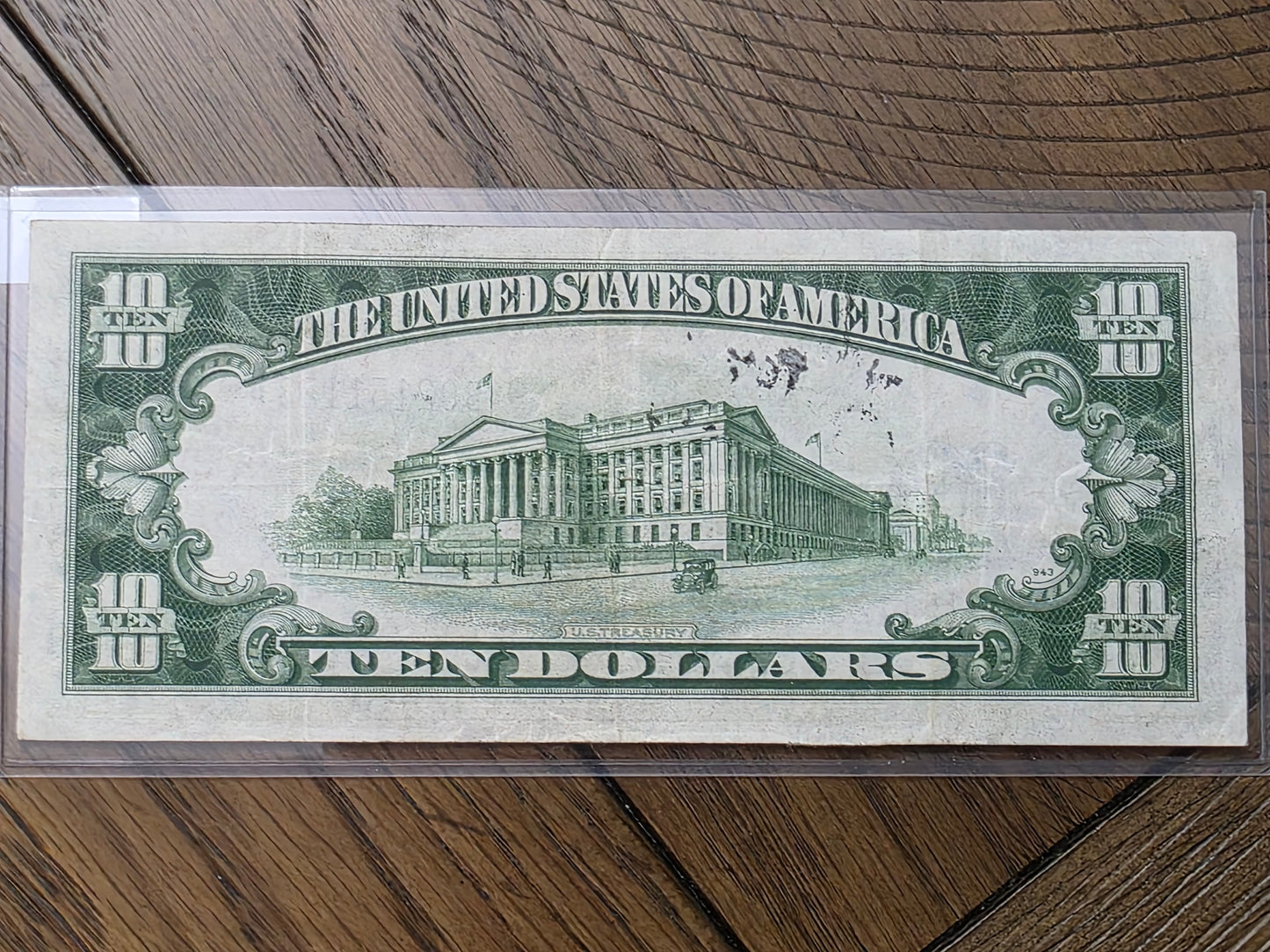 1934A Series $10 Silver Certificate Yellow Seal Fine Condition