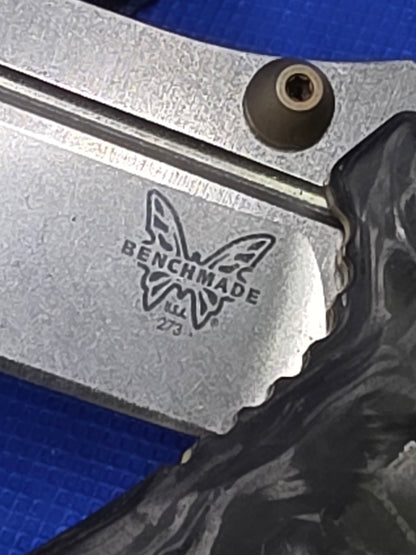 Benchmade 273-03 Mini Adams Carbon Fiber CPM Magnacut - New - Black Class