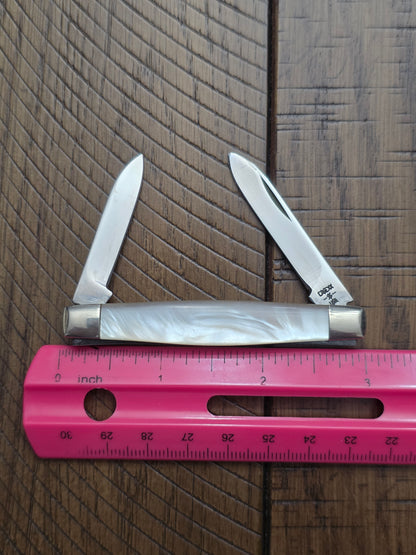 1984 Case XX Imitation Pearl Handle Pen Knife with New Grind Blades