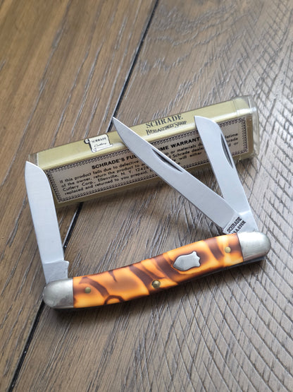 Schrade USA 896K Butter & Molasses Synthetic Stockman New with Box