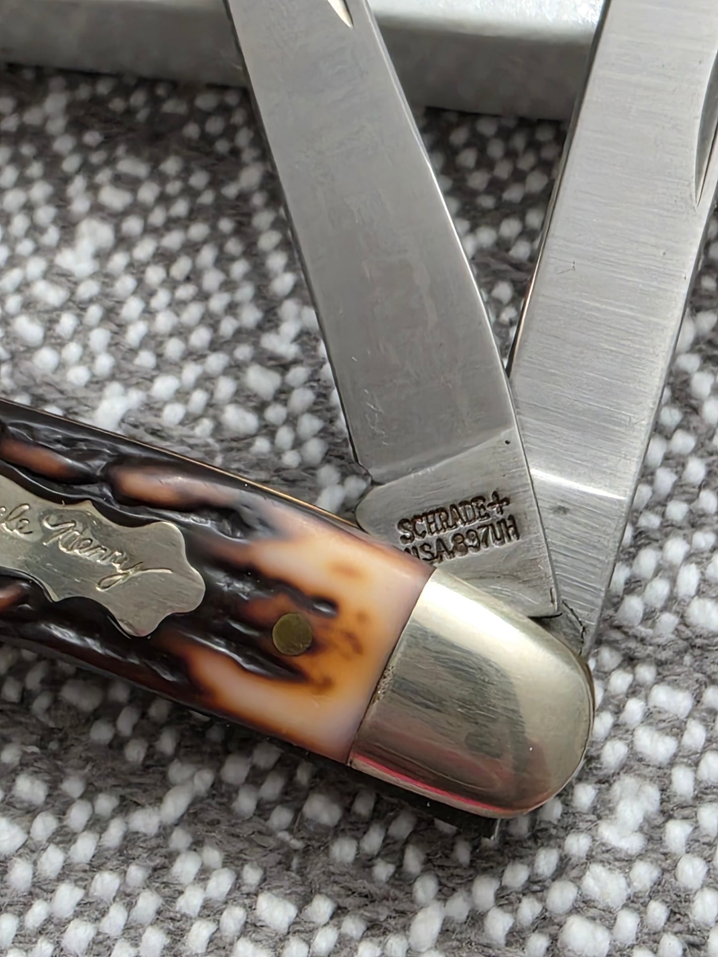 Schrade Uncle Henry 897UH Stagalon Handle Stockman USA Made!