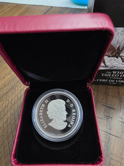 2014 $20 Canadian Fine Silver Coin - The White-tailed Deer - A Challenge