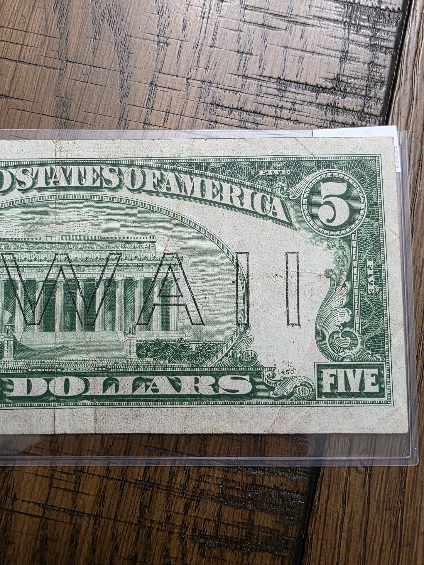 1934A $5 Hawaii FRN Emergency Note - Nice Condition