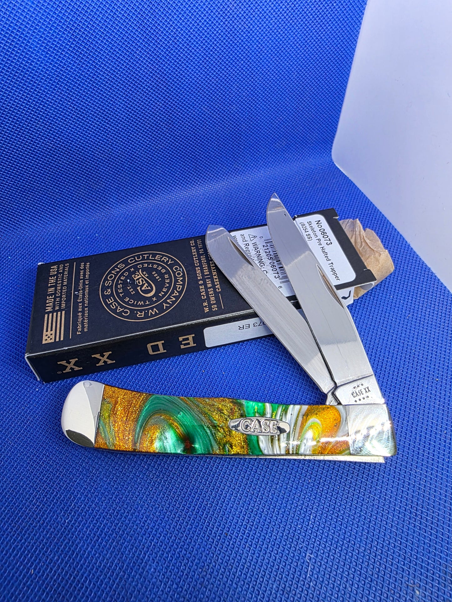 Case XX Corelon Trapper with Emerald River Handles - 6073-ER