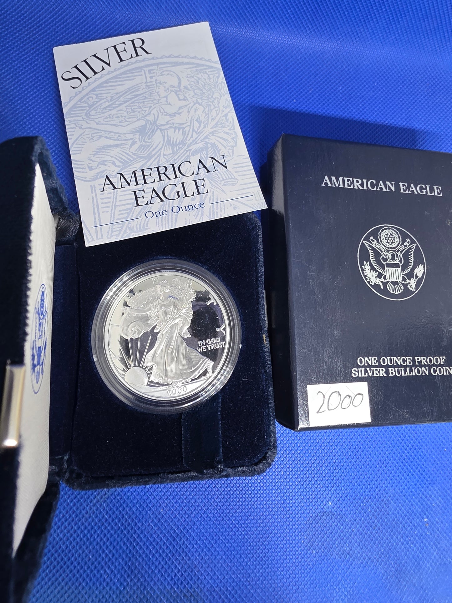 2000 SAE Proof Silver American Eagle $1 New in Box