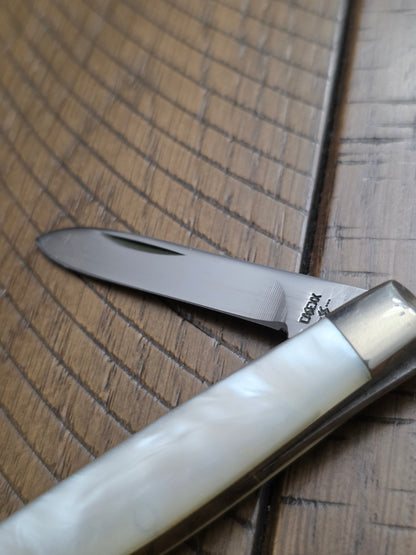 1984 Case XX Imitation Pearl Handle Pen Knife with New Grind Blades