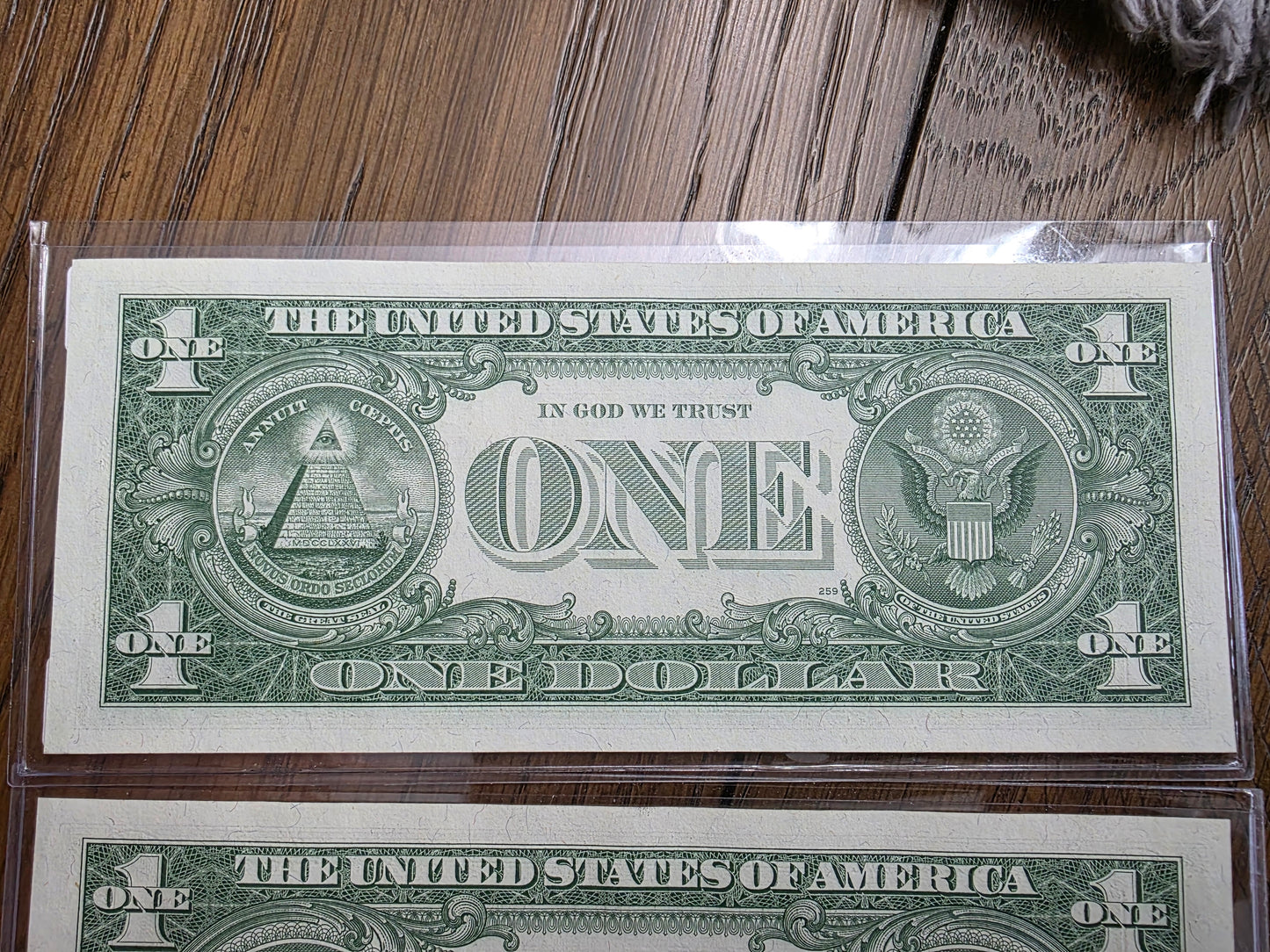 4 Consecutive $1 Dollar Blue Seal Silver Certificate 1957 Uncirculated Condition