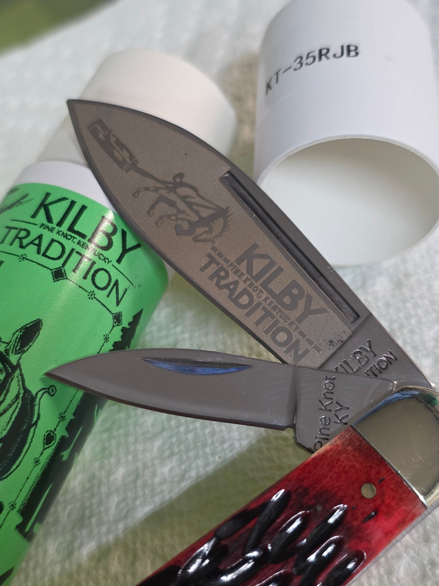 Kilby Tradition - Flop Eared Jack - Red Bone jigged Handle- KT-35RBJ