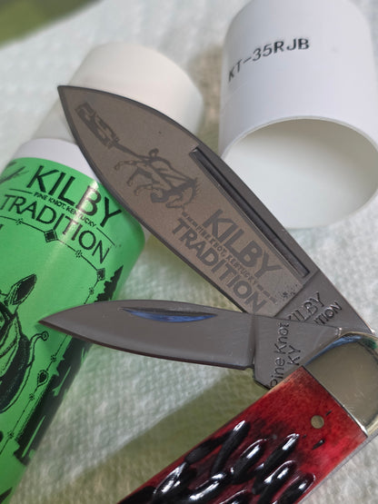 Kilby Tradition - Flop Eared Jack - Red Bone jigged Handle- KT-35RBJ