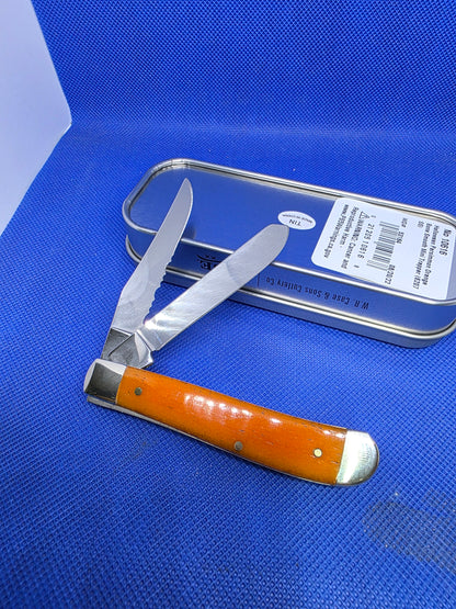 2022 Case XX Halloween Mini Trapper Smooth Persimmon Bone 10616