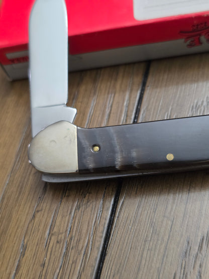 1989 Case XX Canoe Knife Smooth Buffalo Horn Handle HORN2131 #02306