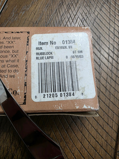 2003 Case XX Blue Lapis Russlock with MOP ex1953 - 1384