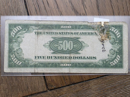 1934 A William McKinley $500 Five Hundred Dollar Bill