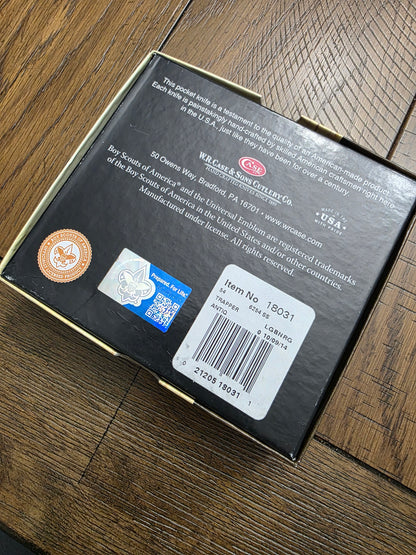 2014 Case XX Trapper Jigged Antique Bone Boy Scouts of America NIB 18031