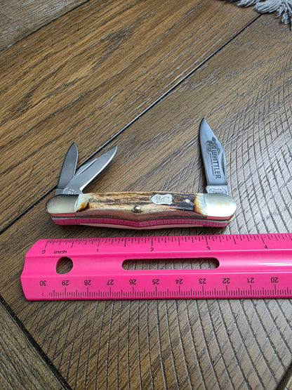 Buck Creek Stag Whittler 3 Blade unused VERY NICE!