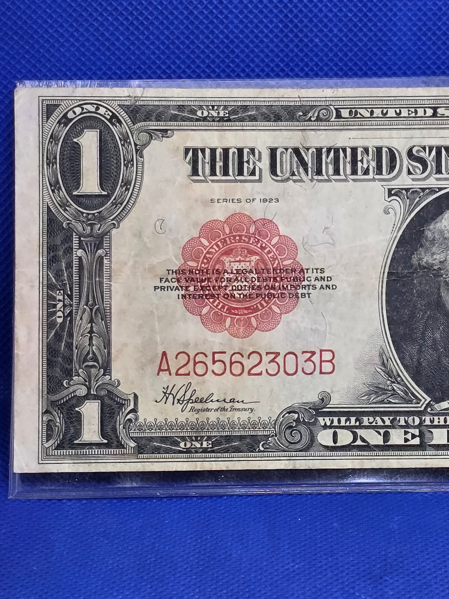 1923 Series Large $1 Red Seal USN Excellent Condition *BEAUTY* Crispy!
