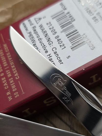 2026 Case XX Smooth Natural Bone Mini Trapper Red Shield First Production Run 84021