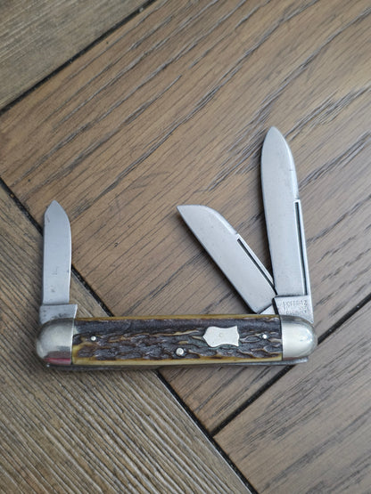 Hoffritz - Equal End Stockman Cattle Knife - Long Pull - Stag Handle