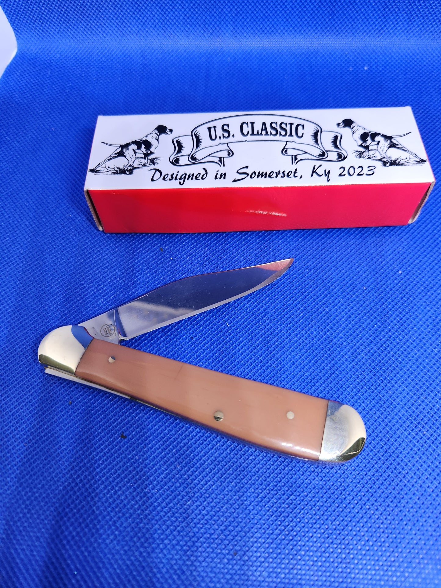 US Classic Copperhead Chocolate Milk Single Blade Slip Joint Pocket knife 70-1-MB